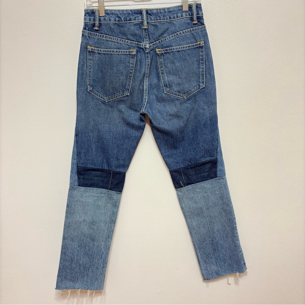 Helmut Lang Patchwork High Rise Slim Cropped Jean… - image 5